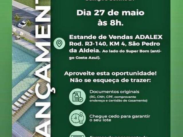 #150 - Área para Venda em São Pedro da Aldeia - RJ - 2